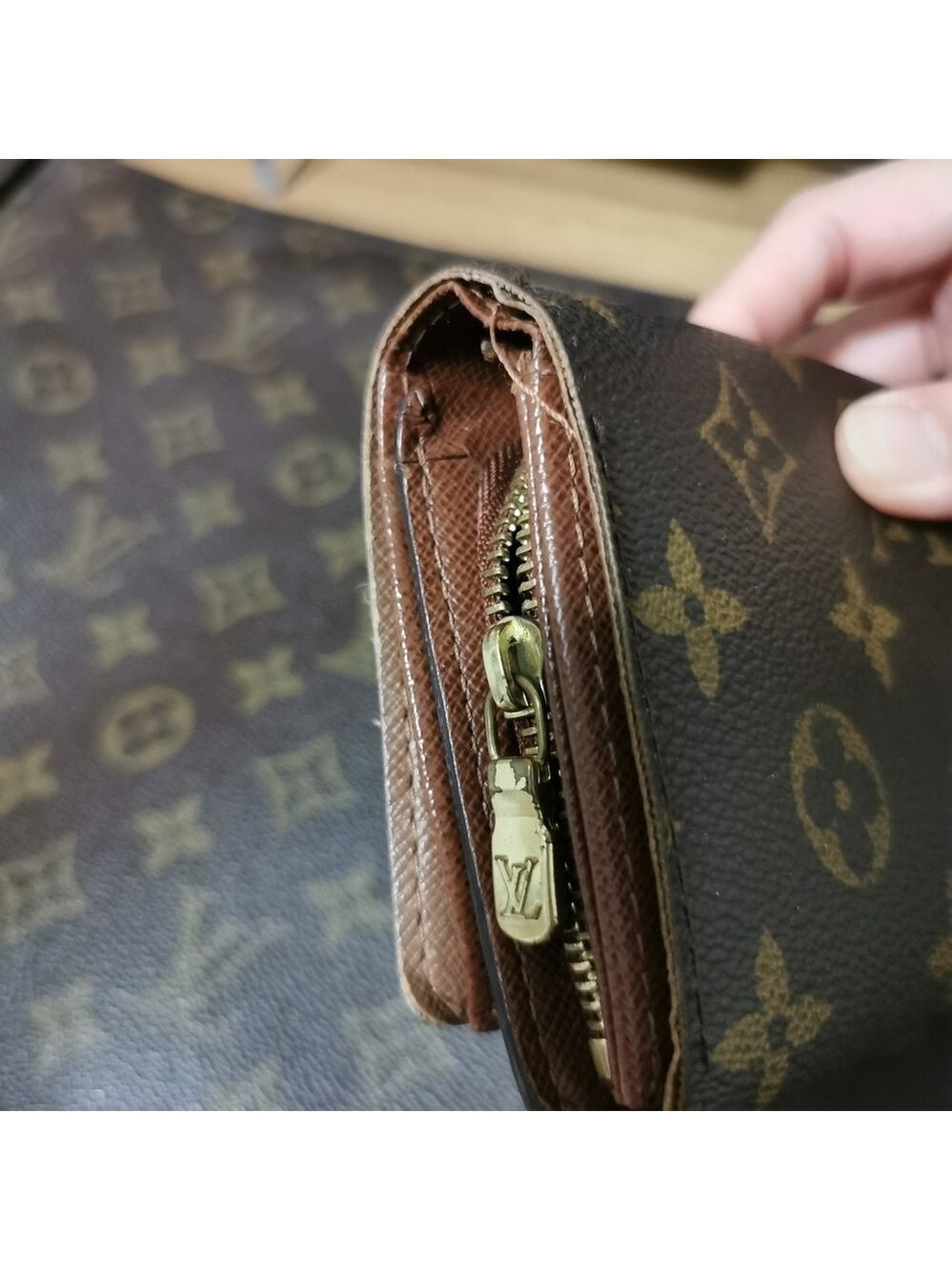 AUTHENTIC Vintage Louis Vuitton Monogram Pochette Porte Monnaie Credit Wallet - Picture 7 of 13